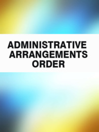 Обложка «Administrative Arrangements Order»