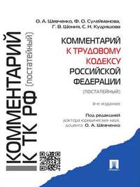 Обложка «Комментарий к Трудовому кодексу Российской Федерации (постатейный). 3-е издание»
