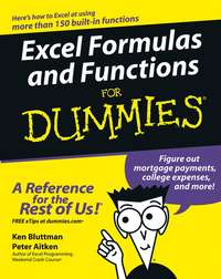 Обложка «Excel Formulas and Functions For Dummies»