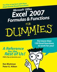 Обложка «Microsoft Office Excel 2007 Formulas and Functions For Dummies»