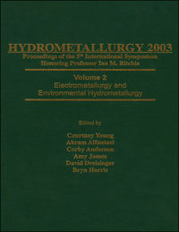 Обложка «Hydrometallurgy 2003 - Fifth International Conference in Honor of Professor Ian Ritchie, Volume 1. Leaching and Solution Purification»