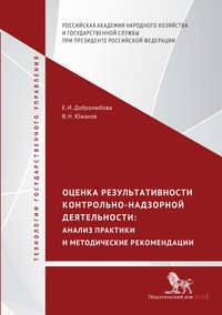 Обложка «Оценка результативности контрольно-надзорной деятельности. Анализ практики и методические рекомендации»
