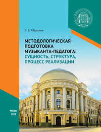 Обложка «Методологическая подготовка музыканта-педагога: сущность, структура, процесс реализации»