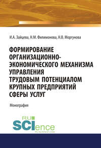 Обложка «Формирование организационно-экономического механизма управления трудовым потенциалом крупных предприятий сферы услуг»