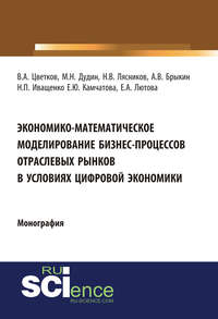 Обложка «Экономико-математическое моделирование бизнес-процессов отраслевых рынков в условиях цифровой экономики»