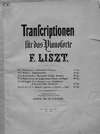 Mendelssohn's Wasserfahrt & Jager Abschied fur das Pianoforte ubertragen v. F. Liszt