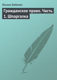 Гражданское право. Части I, III и IV: Шпаргалка - Авторов Коллектив :: Режим чтения