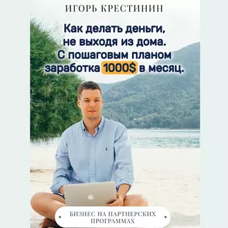 Как делать деньги, не выходя из дома. С пошаговым планом заработка 1000$ в месяц. Бизнес на партнерских программах — Игорь Крестинин