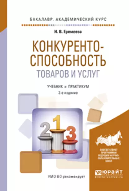 Обложка книги Конкурентоспособность товаров и услуг 2-е изд., испр. и доп. Учебник и практикум для академического бакалавриата, Н. В. Еремеева