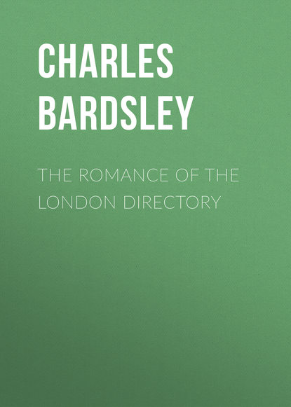 The Romance of the London Directory (Bardsley Charles Wareing Endell). 