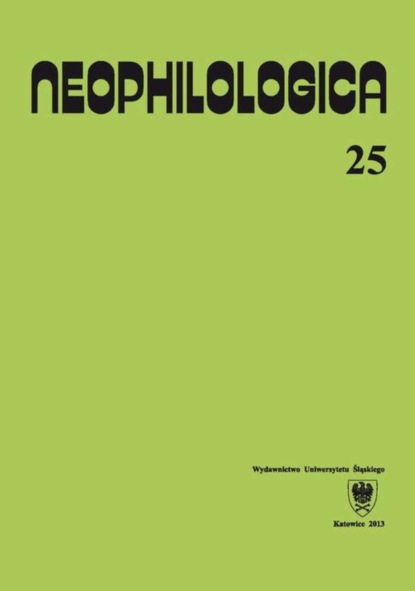 

Neophilologica. Vol. 25: Études sémantico-syntaxiques des langues romanes