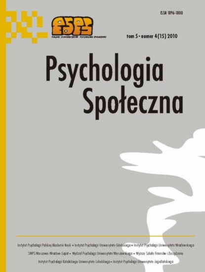 

Psychologia Społeczna nr 4(15)/2010