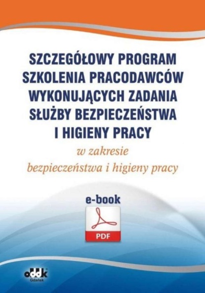 praca zbiorowa - Szczegółowy program szkolenia pracodawców wykonujących zadania służby bezpieczeństwa i higieny pracy w zakresie bezpieczeństwa i higieny pracy (e-book)