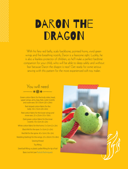 Mariska Vos Bolman — Daron the Dragon Soft Toy Pattern