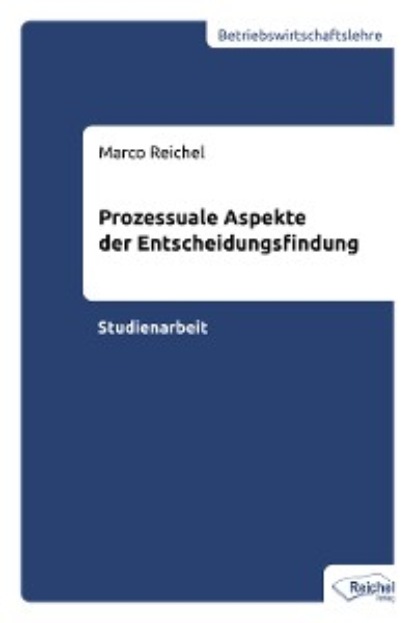 Marco Reichel - Prozessuale Aspekte der Entscheidungsfindung
