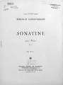 Sonatine pour Piano